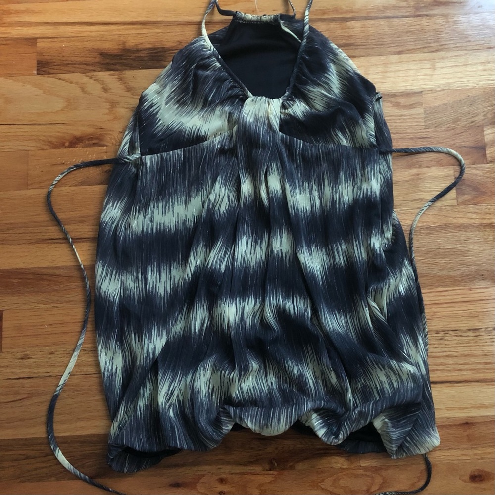 Rampage Y2K Striped Metallic Dress